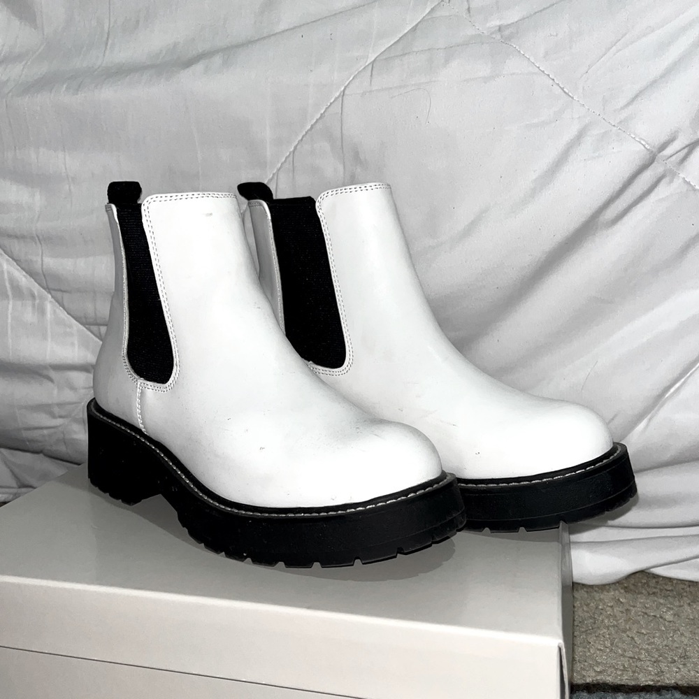 Madden Girl Black & White Booties